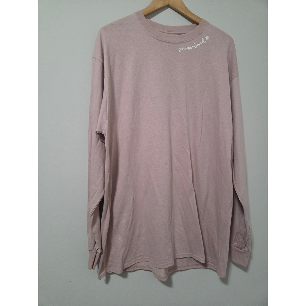 Simply Southern Pink You Are Loved Long Sleeve Graphic T-Shirt XL Womens
